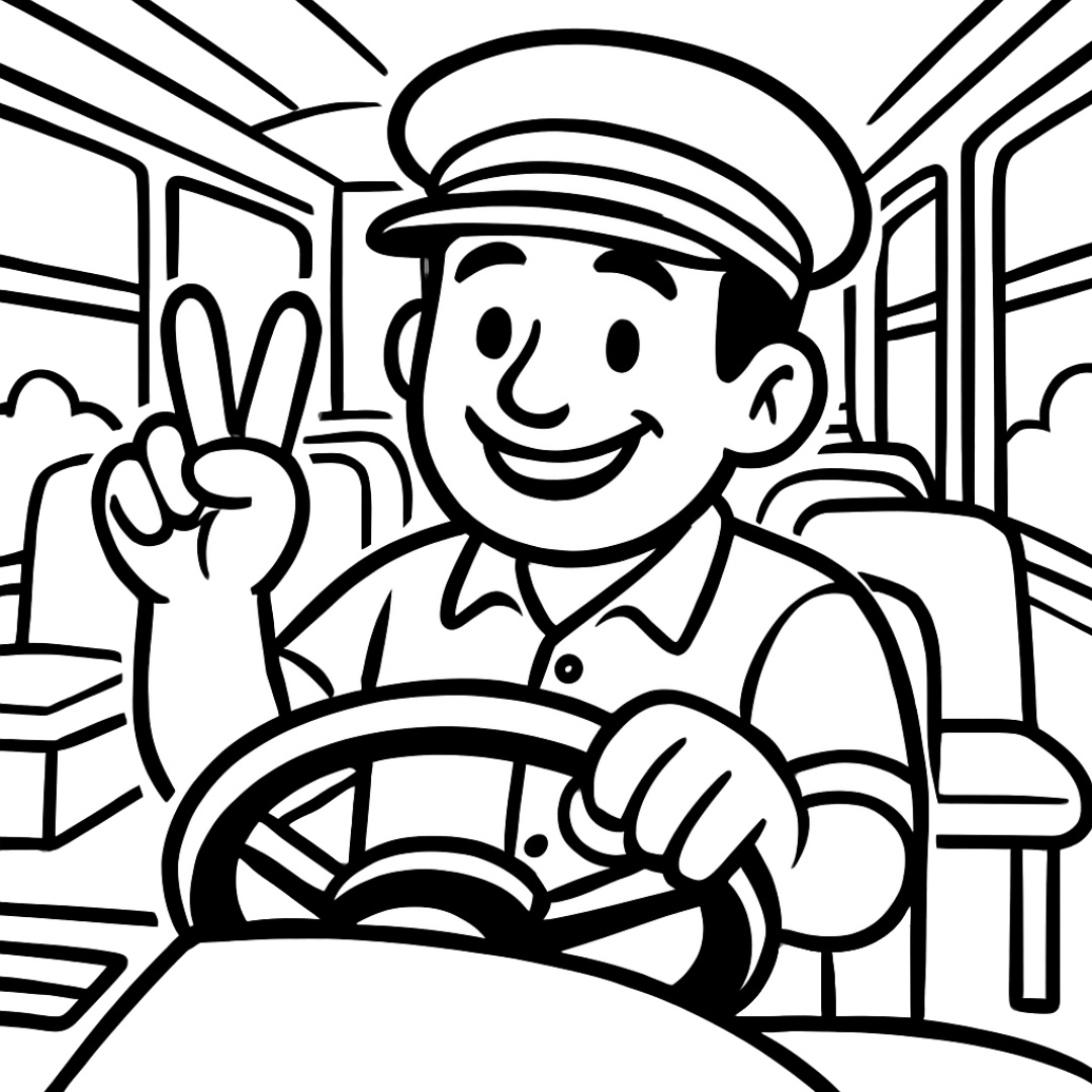 bheard bus driver peace bw w transparent